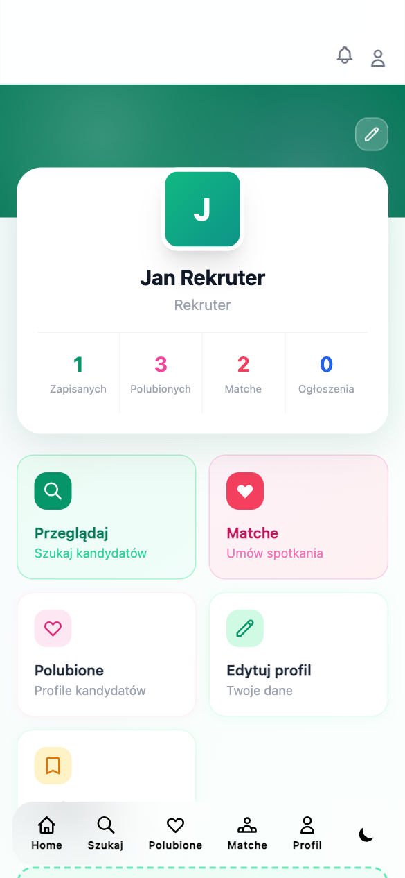 Aplikacja dla rekruterów